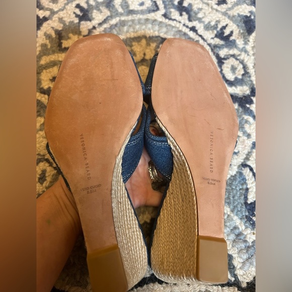 Veronica Beard Edna Denim Wedge Espadrilles - Picture 6 of 8